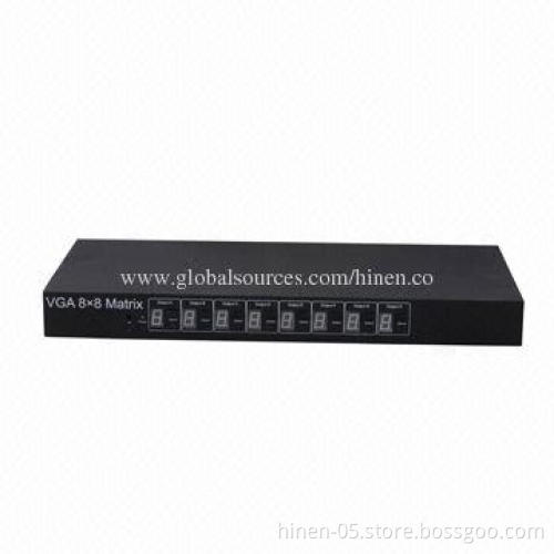 VGA Switch Splitter, 8x8 Matrix, Supports Highest Video Resolution 1920x1200, 1080p at 60Hz